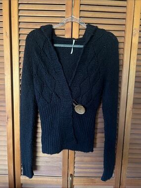Free People y2k knit hooded sweater